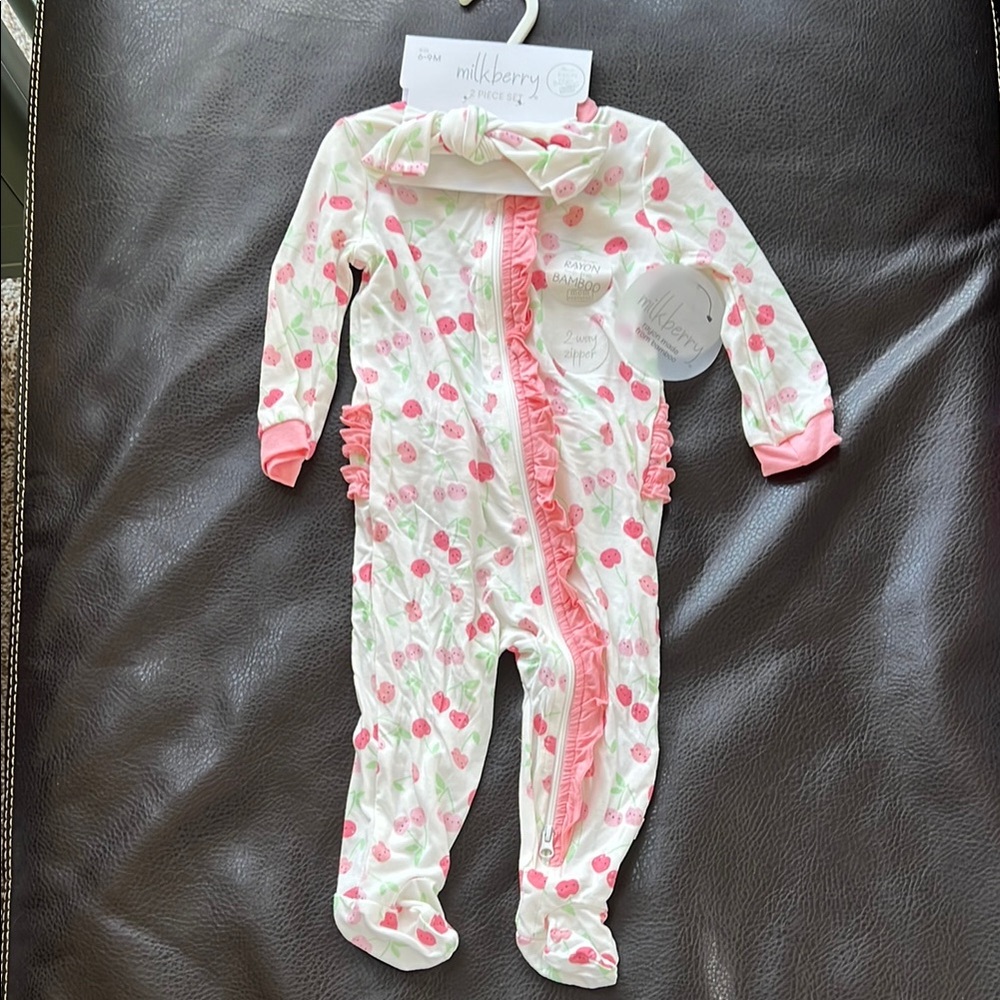 Pink Floral Kids One Piece